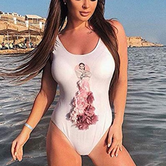 Other - High cut white monokini